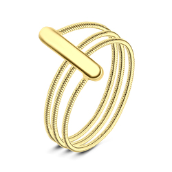 Gold Plated Silver Rings NSR-2818-GP